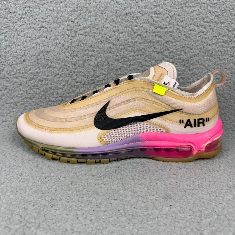 Nike Air Max 97 Off White Men 11.5 Shoe Pink Serena Williams Queen OG Sneakers 4 - Picture 2 of 11